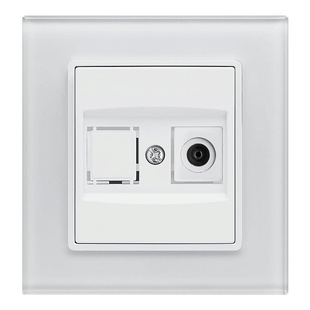 ТВ-розетка Vesta-Electric Exclusive White белый FRZ00040006BEL Фото № 1