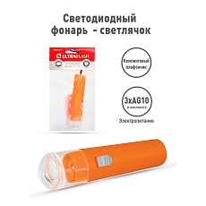 Ручной светодиодный фонарь Ultraflash Т от батареек 120х30 15 лм 917-TH 12415 3