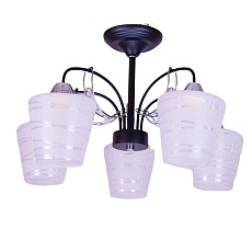 Потолочная люстра ЭкономСвет 12135/5BK+CR WT