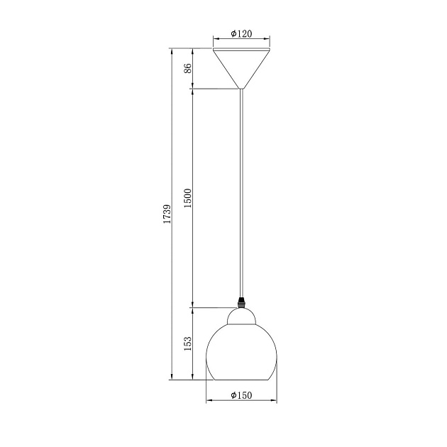 Подвесной светильник Escada Solo 10178/1S White Фото № 2