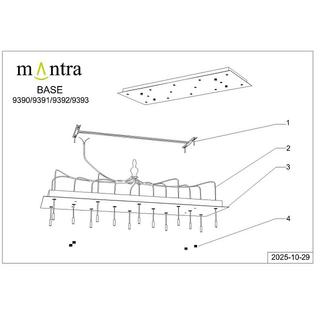 Потолочное основание Mantra Modular Light Florones 9390 Фото № 5