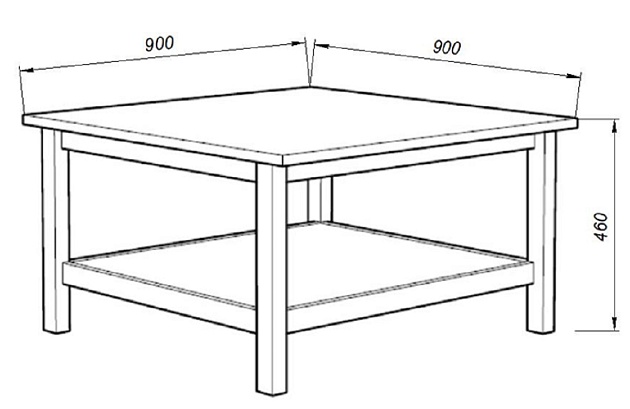 Журнальный стол Шведский Стандарт Кантри 90х90 410175002300 Фото № 2