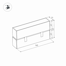 Трековый светодиодный светильник для магнитного шинопровода Arlight Mag-Laser-Fold-45-S160-6W Day4000 026969 1