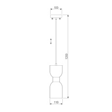 Подвесной светильник Eurosvet Tandem 50118/1 латунь 1