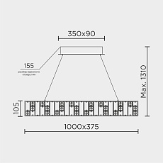 Подвесная люстра Modelux Premium ML.6988.1000P GD 5