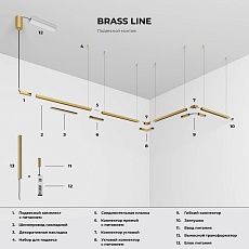 Шинопровод Elektrostandard Brass Line 85223/00 a069638 2