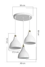 Подвесная люстра Toplight Marjory TL1615H-03WH 3