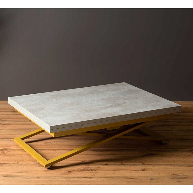 Стол-трансформер Levmar Compact D51/S90 (бетон/золото) 2240081701 изображение 1 Стол-трансформер Levmar Compact D51/S90 (бетон/золото) 2240081701 Фото № 1