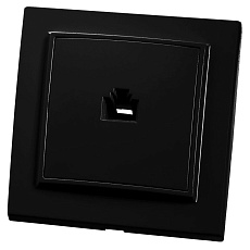 Розетка компьютерная RJ-45 Stekker Эрна черный PST00-9007-03 39475