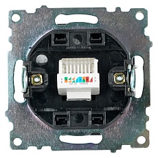 Розетка компьютерная RJ-45 Stekker Катрин черный GLS00-7107-05 39613 5