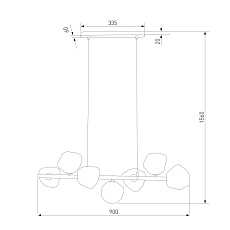 Подвесной светильник TK Lighting 11109 Lava Sabia a071864 2