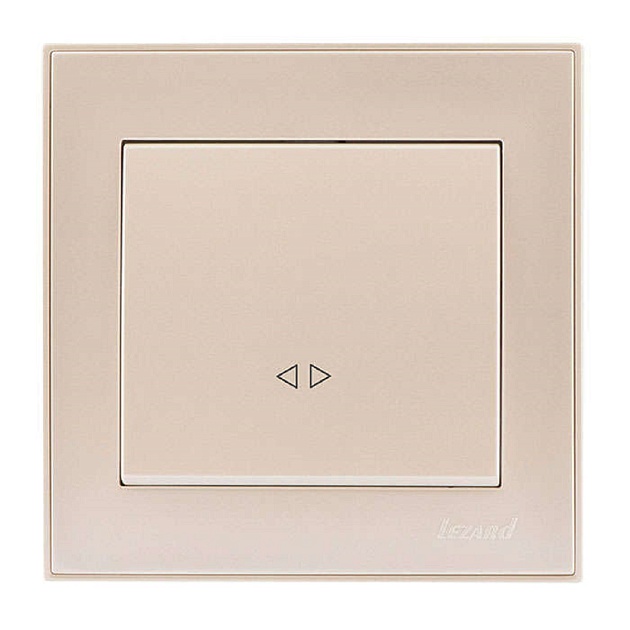 Выключатель промежуточный Lezard Rain кремовый 703-0303-107 Фото № 1