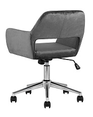 Поворотное кресло Stool Group Ross велюр серый ROSS CHROME VELVET GREY 5