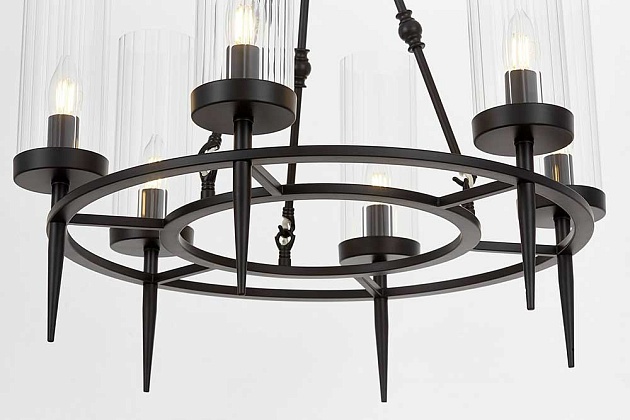 Подвесная люстра Lumina Deco Moratti LDP 8022-6 BK+PR Фото № 6