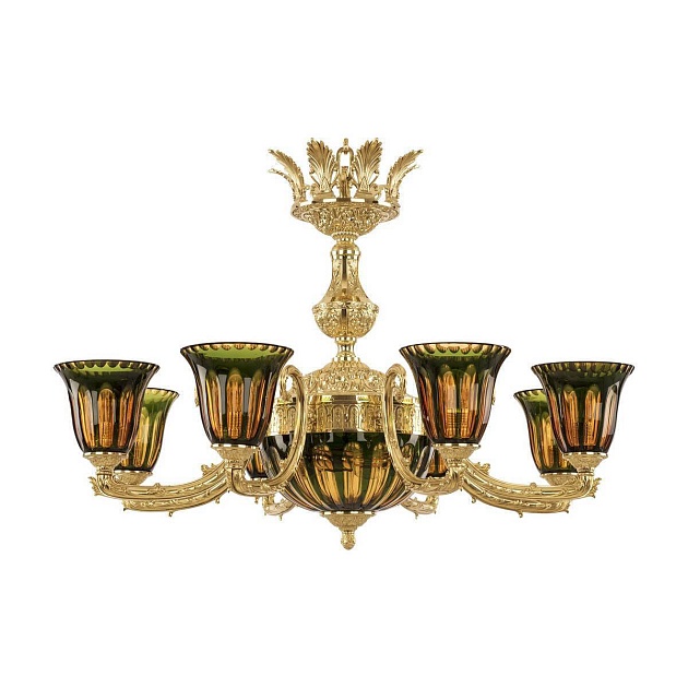 Подвесная люстра Bohemia Ivele 71212P/8/210 G P2 U Amber-Green/H-1H Y8 Фото № 1