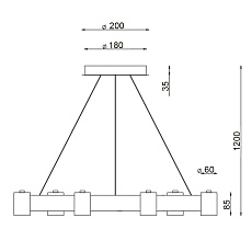 Подвесной светильник Vele Luce Octopus VL10152P06 4