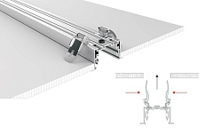 Профиль с рассеивателем Arlight S2-LINIA69-F-2500 ANOD+OPAL 021177 1