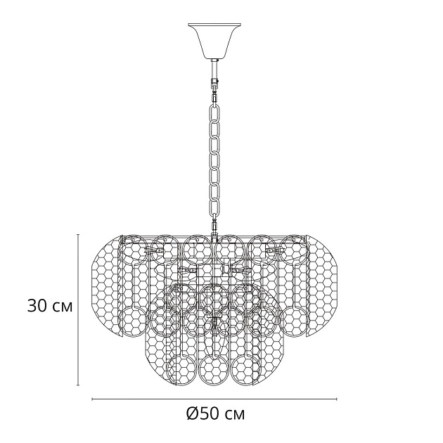 Подвесная люстра Arte Lamp Evelyn A4073LM-7PB Фото № 2