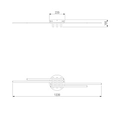 Потолочный светодиодный светильник Eurosvet Skyline 90243/4 кофе 1