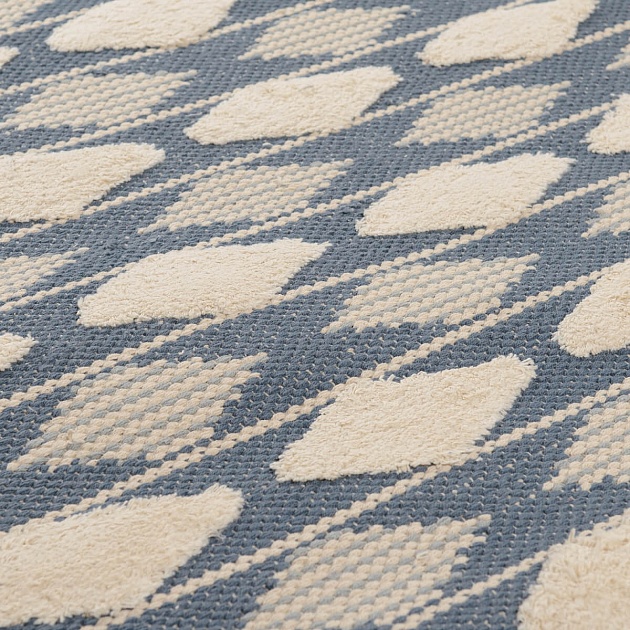 Ковер Tkano из хлопка синего цвета Argyle из коллекции Ethnic, 160х230 см TK20-DR0038 Фото № 3