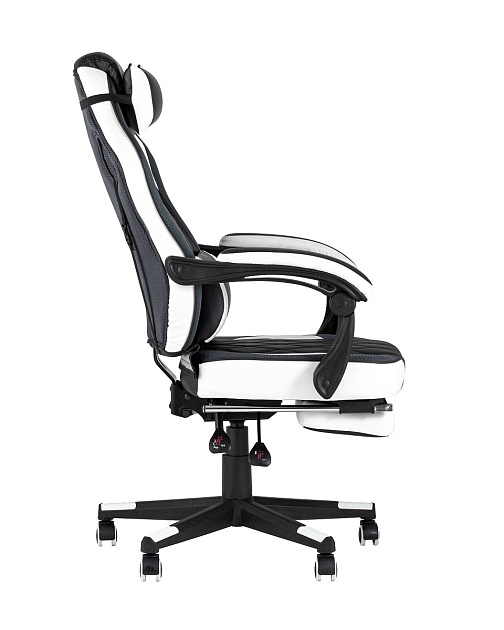 Игровое кресло Stool Group Virage черное с белым BURGENDY YKC Фото № 3