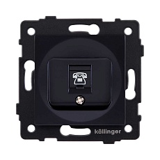 Розетка телефонная RJ11, черный Kollinger REA-009BK для Aspekt, Eleganz, Reflex