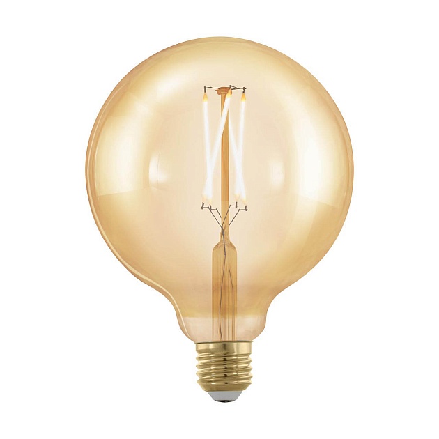 Лампа светодиодная филаментная диммируемая Eglo E27 4W 1700К золотая 11694 фото 
