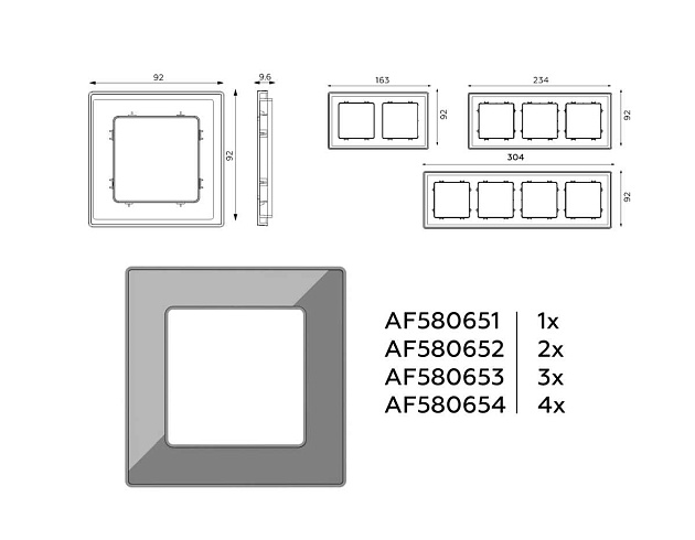 Рамка AMBRELLA VOLT AF580651 Фото № 4