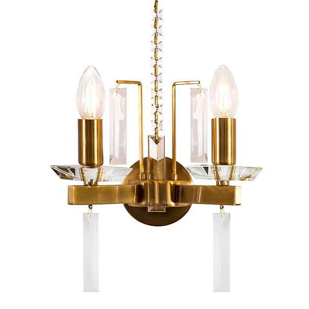 Бра Crystal Lux Marron AP2 Brass Фото № 3
