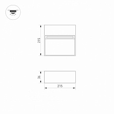 Уличный настенный светодиодный светильник Arlight LGD-Trace-S215x215-8W Warm3000 029958 1