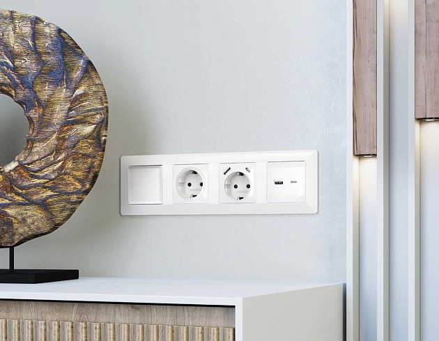 Лицевая панель розетки AMBRELLA VOLT AP1110 Фото № 2