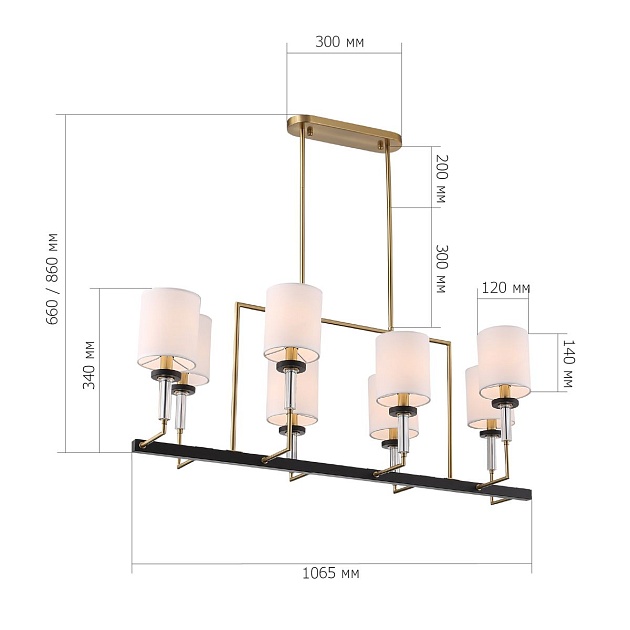 Подвесная люстра ST Luce Veritas SL1404.338.08 изображение 2 Подвесная люстра ST Luce Veritas SL1404.338.08 Фото № 2