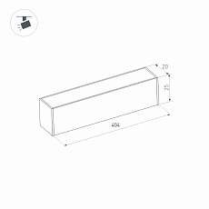 Трековый светодиодный светильник для магнитного шинопровода Arlight Mag-Flat-25-L400-12W Warm3000 033674 1