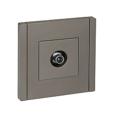 FORTE&PIANO Розетка TV проходная FP529 сталь IEK FP-A10-P-K46