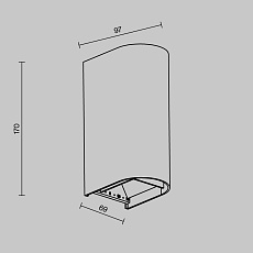 Уличный настенный светильник Maytoni Outdoor Drape O526WL-L10B3K 5