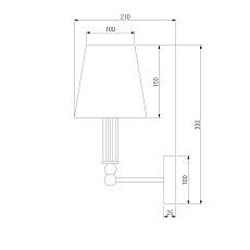 Бра Eurosvet Conso 60145/1 латунь 3