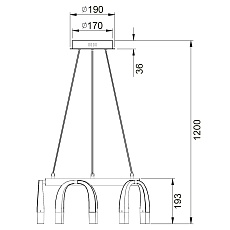 Подвесной светильник Vele Luce Negro VL7102P10 3