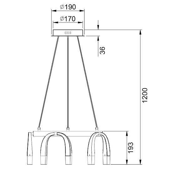 Подвесной светильник Vele Luce Negro VL7102P10 фото 4