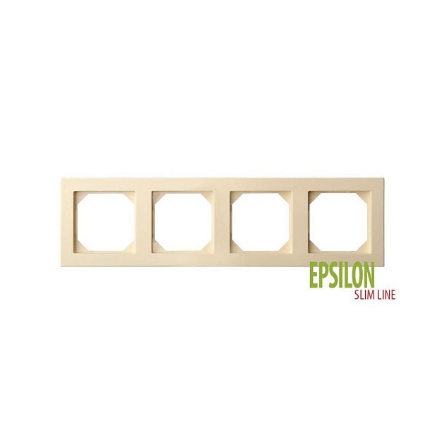 Рамка 4-постовая Liregus Epsilon бежевый 28-0884 Фото № 1