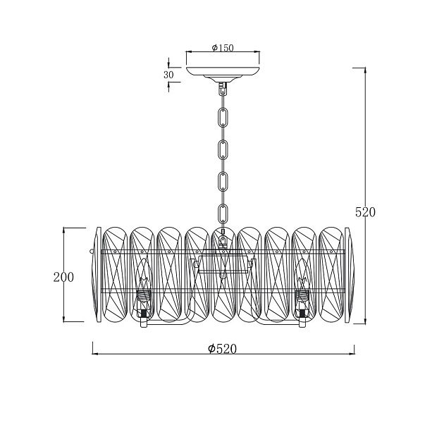 Подвесная люстра Escada Arabana 2114/8S Gold изображение 2 Подвесная люстра Escada Arabana 2114/8S Gold Фото № 2