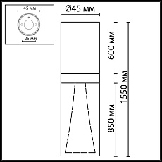 Потолочный светильник Odeon Light Defance Hightech 7143/4CL 2