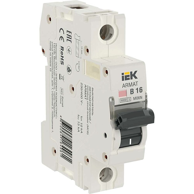 ARMAT Автоматический выключатель M10N 1P B 16А IEK AR-M10N-1-B016 Фото № 1