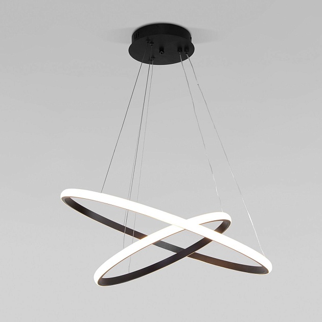 Подвесной светодиодный светильник Eurosvet Collars 90264/2 черный изображение 5 Подвесной светодиодный светильник Eurosvet Collars 90264/2 черный Фото № 5