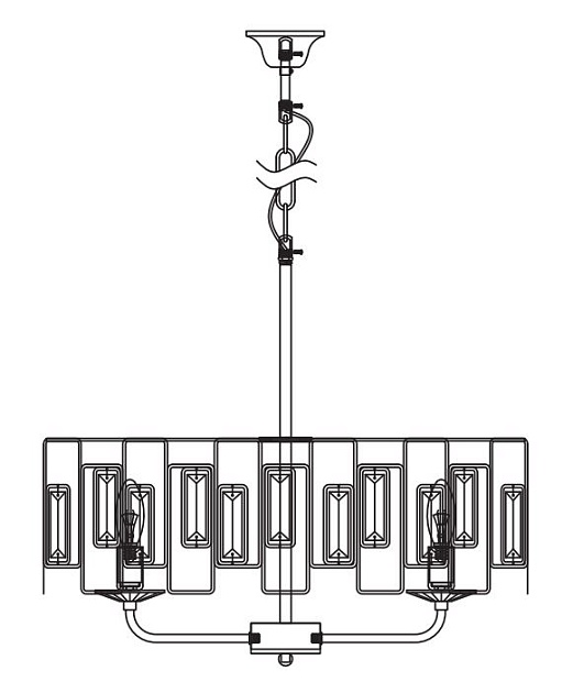 Подвесная люстра Rivoli Waltraud 1028-206 Б0052465 Фото № 2