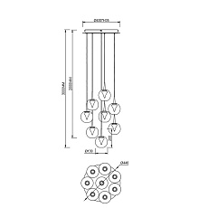 Люстра подвесная Mantra ANDROMEDA 9079 1