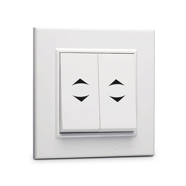 Выключатель двухклавишный проходной Makel Karea 56001026 изображение 1 Выключатель двухклавишный проходной Makel Karea 56001026 Фото № 1