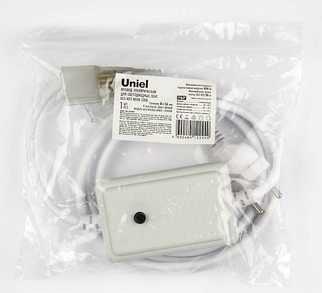 Провод для монохромной светодиодной ленты Neon Uniel UCX-SP4/N22 White 1 Sticker UL-00005799 фото 2