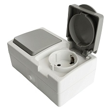 Розетка 1-местная с выключателем Stekker Велена PST16-21-54/10-211-54 49728 3