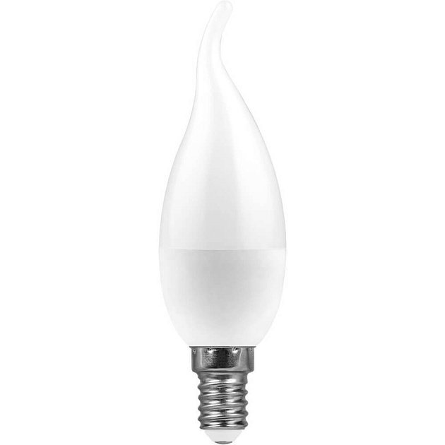Лампа светодиодная Feron E14 11W 4000K Свеча на ветру Матовая LB-770 25940 фото 