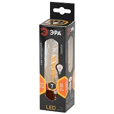 Лампа светодиодная филаментная ЭРА E14 7W 2700K прозрачная F-LED BTW-7W-827-E14 Б0027960 1